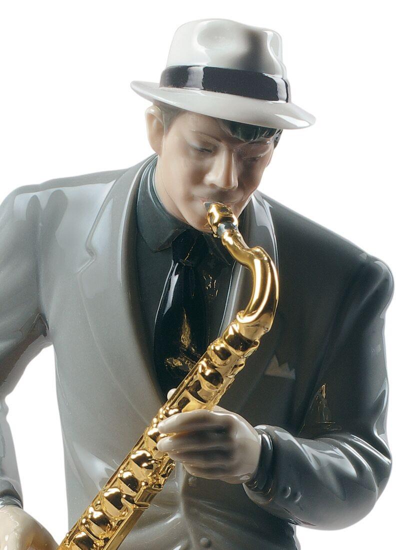 lladro Figura músico Saxofonista de jazz Precio ultrabajo