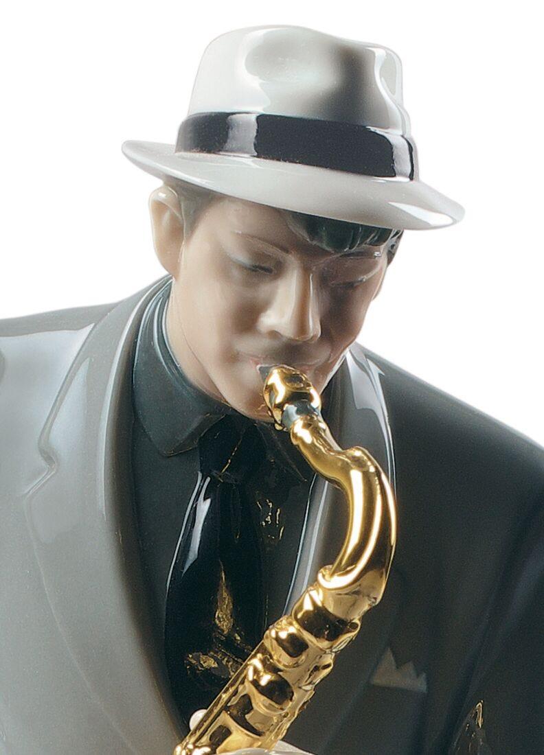 lladro Figura músico Saxofonista de jazz Precio ultrabajo