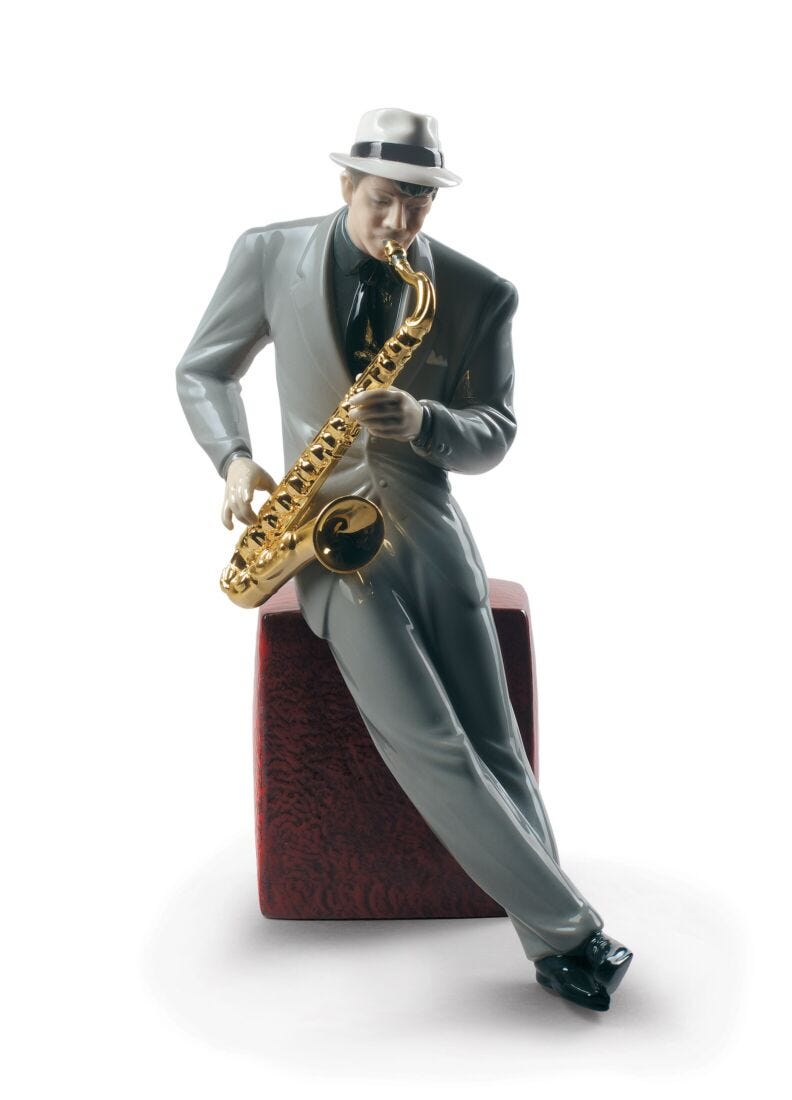 lladro Figura músico Saxofonista de jazz Precio ultrabajo