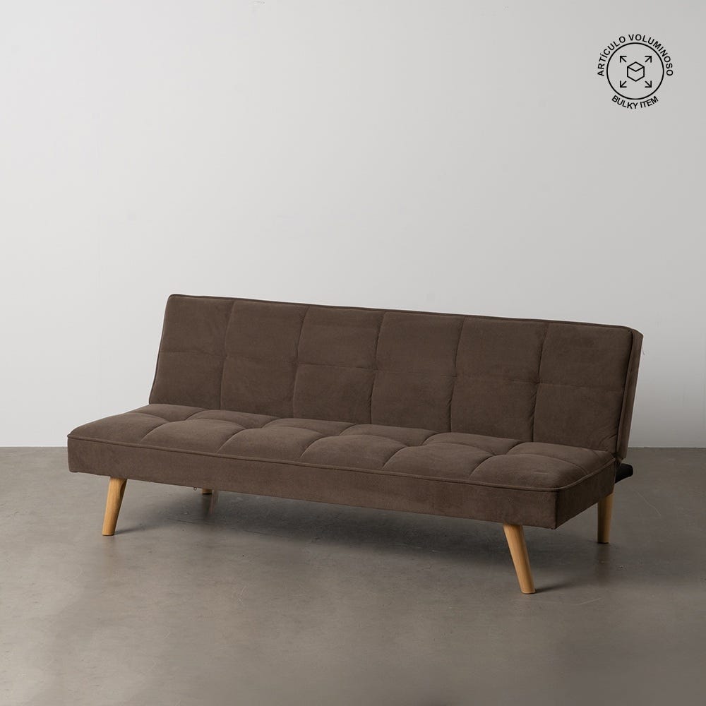 lolahome Sofá cama libro marrón oscuro