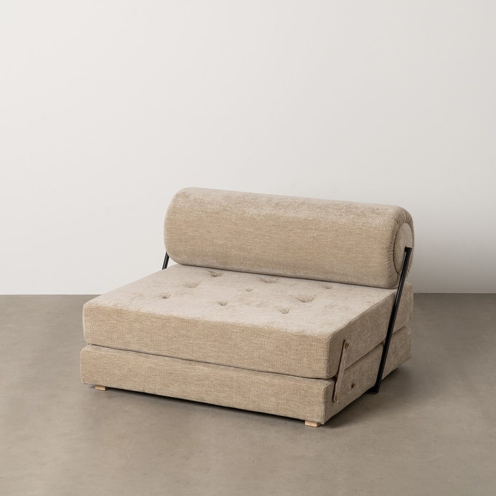 lolahome Sofá cama 1 plaza beige