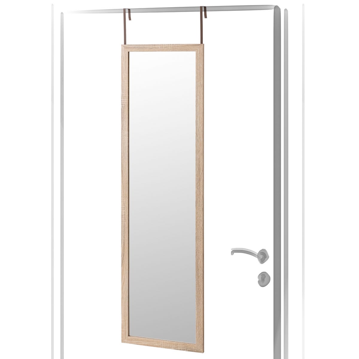 lolahome Espejo de puerta natural de madera de 35x125 cm Outlet online