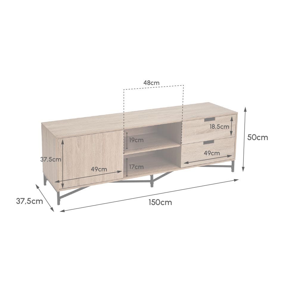 lolahome Mueble TV Urban de 150 cm Rebajas