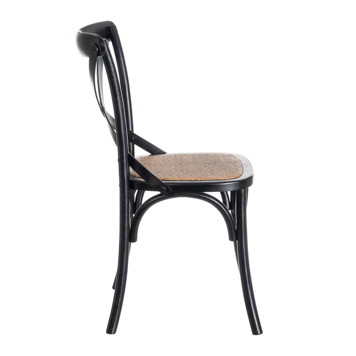 lolahome Silla de comedor Aspas negro Ventas relámpago
