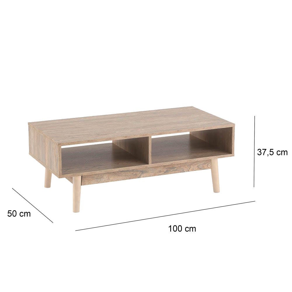 lolahome Mesa de centro con estante Descuento