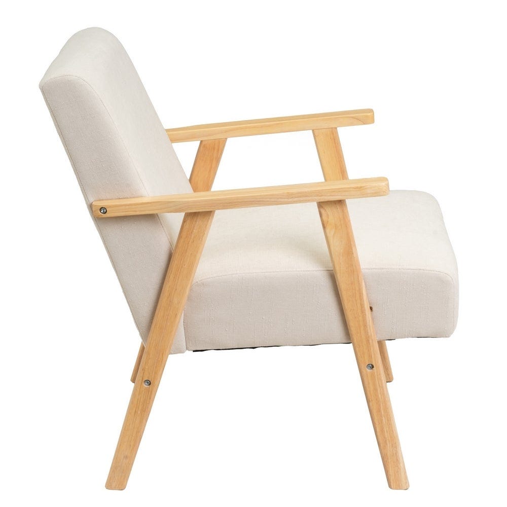 lolahome Sillón butaca Vintage blanco Oferta especial de fábrica