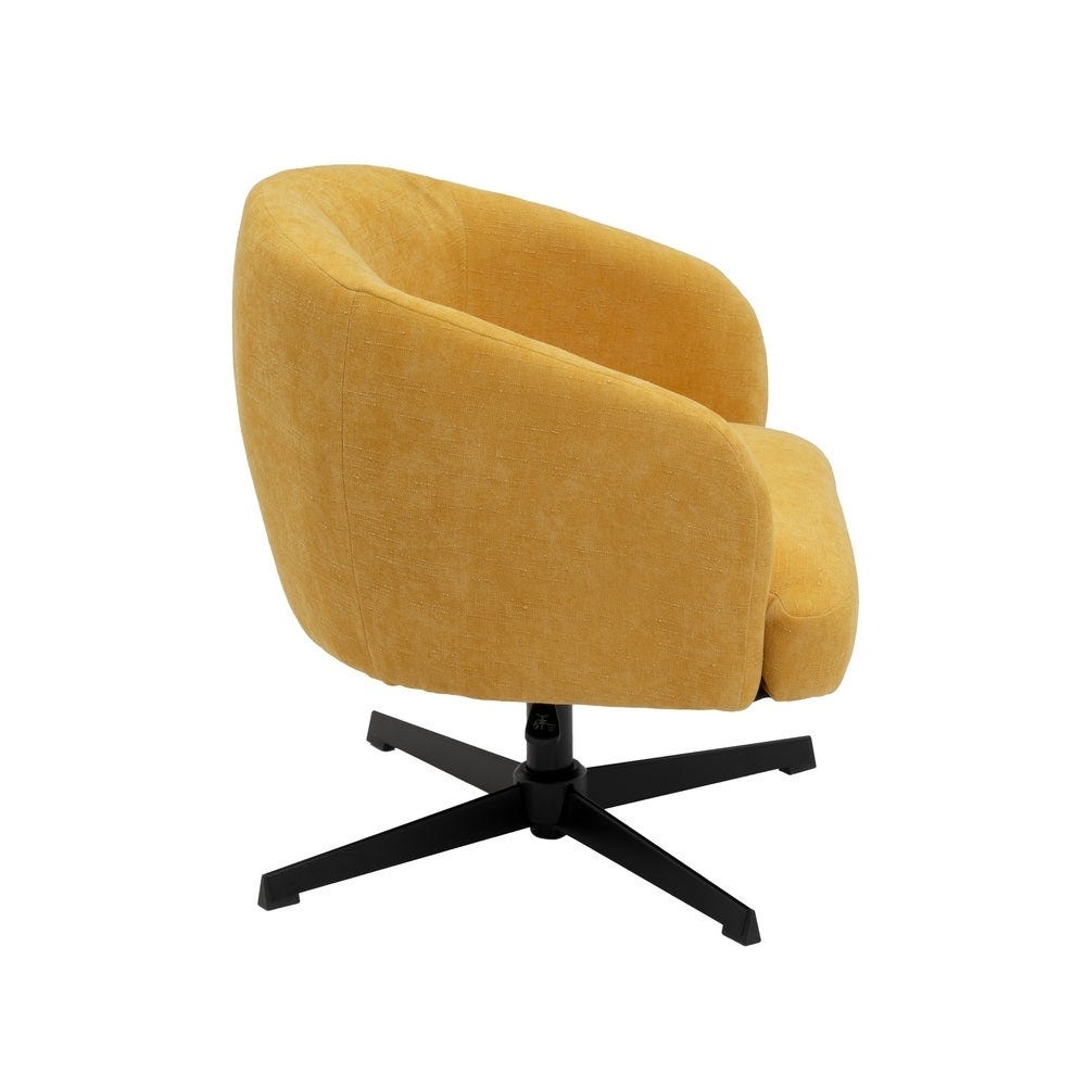 lolahome Sillón giratorio Lena mostaza Superdescuento