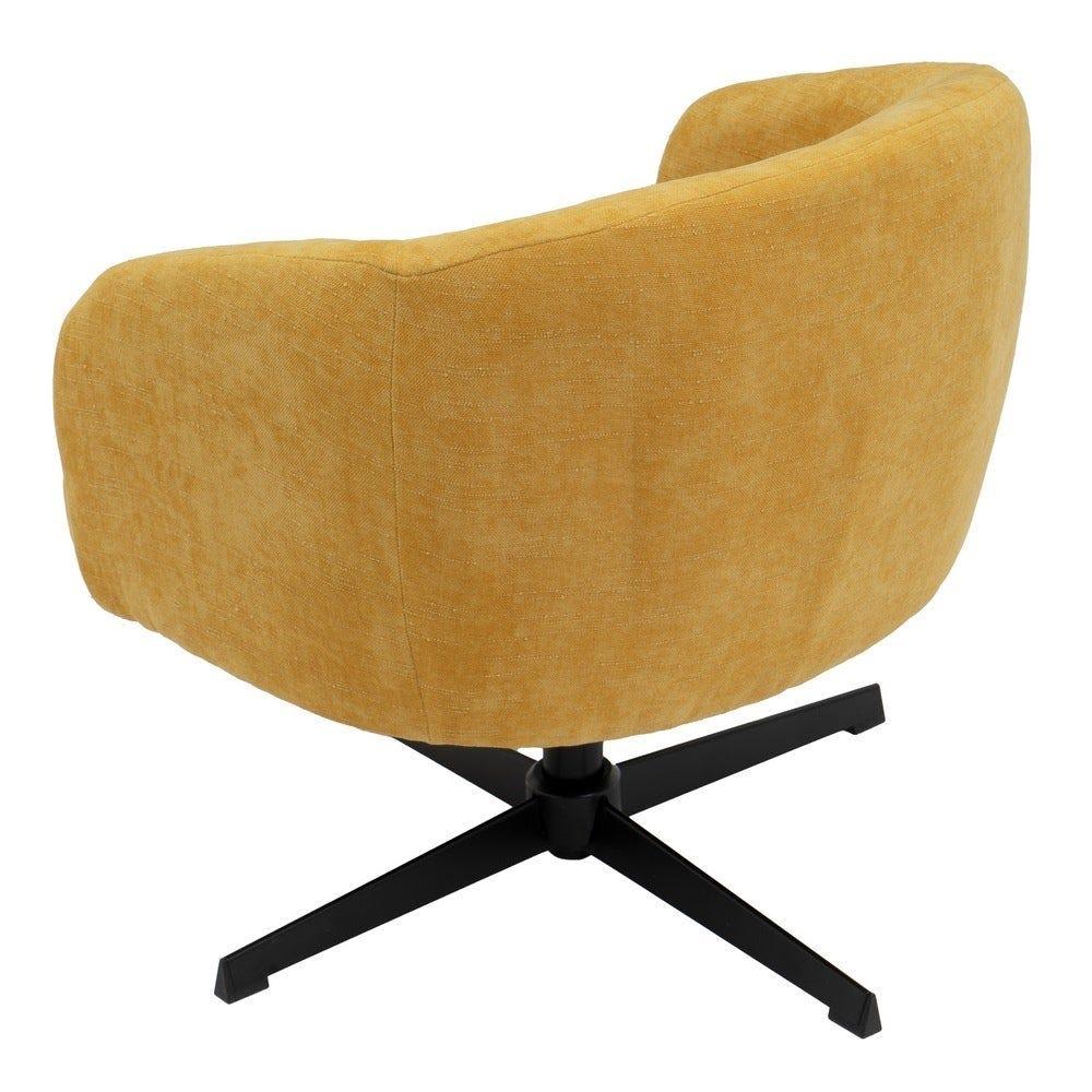 lolahome Sillón giratorio Lena mostaza Superdescuento