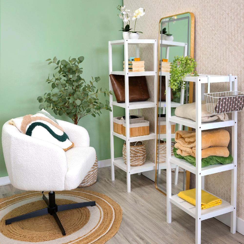 lolahome Sillón giratorio Lena blanco Grandes descuentos