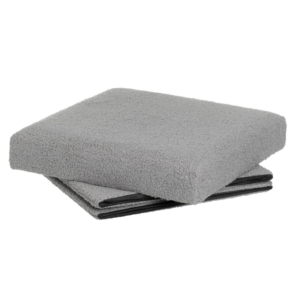 lolahome Puff almacenaje Bouclé de 38 cm Descuentos del mes