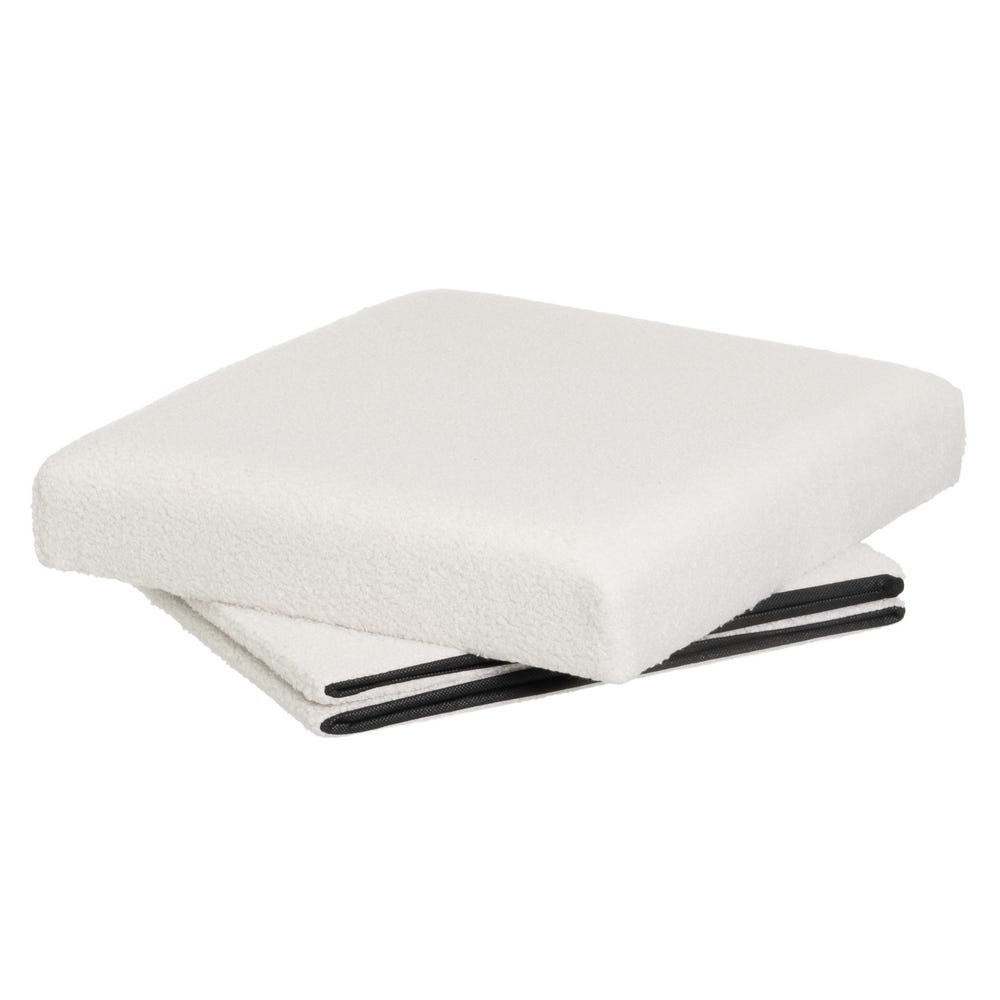 lolahome Puff almacenaje Bouclé de 38 cm Descuento por venta flash