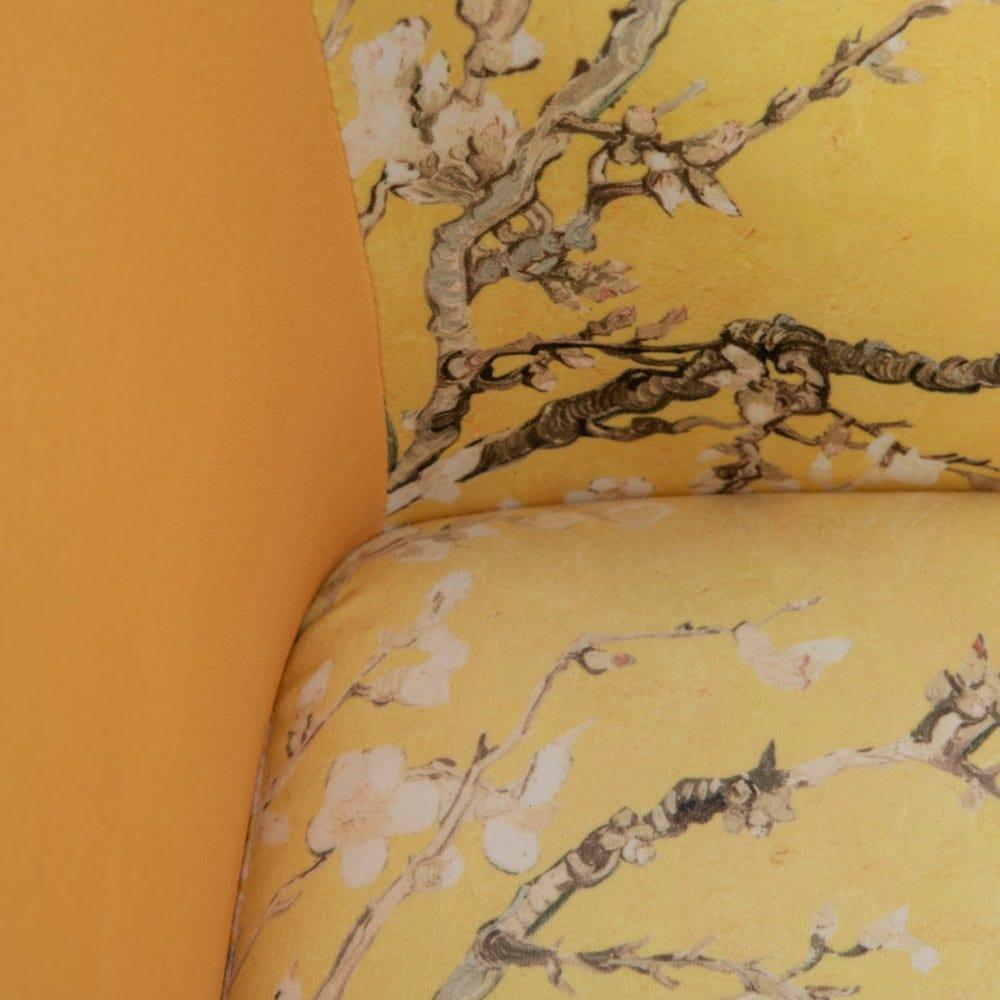 lolahome Sofá 3 plazas tapizado amarillo Precio ultrabajo