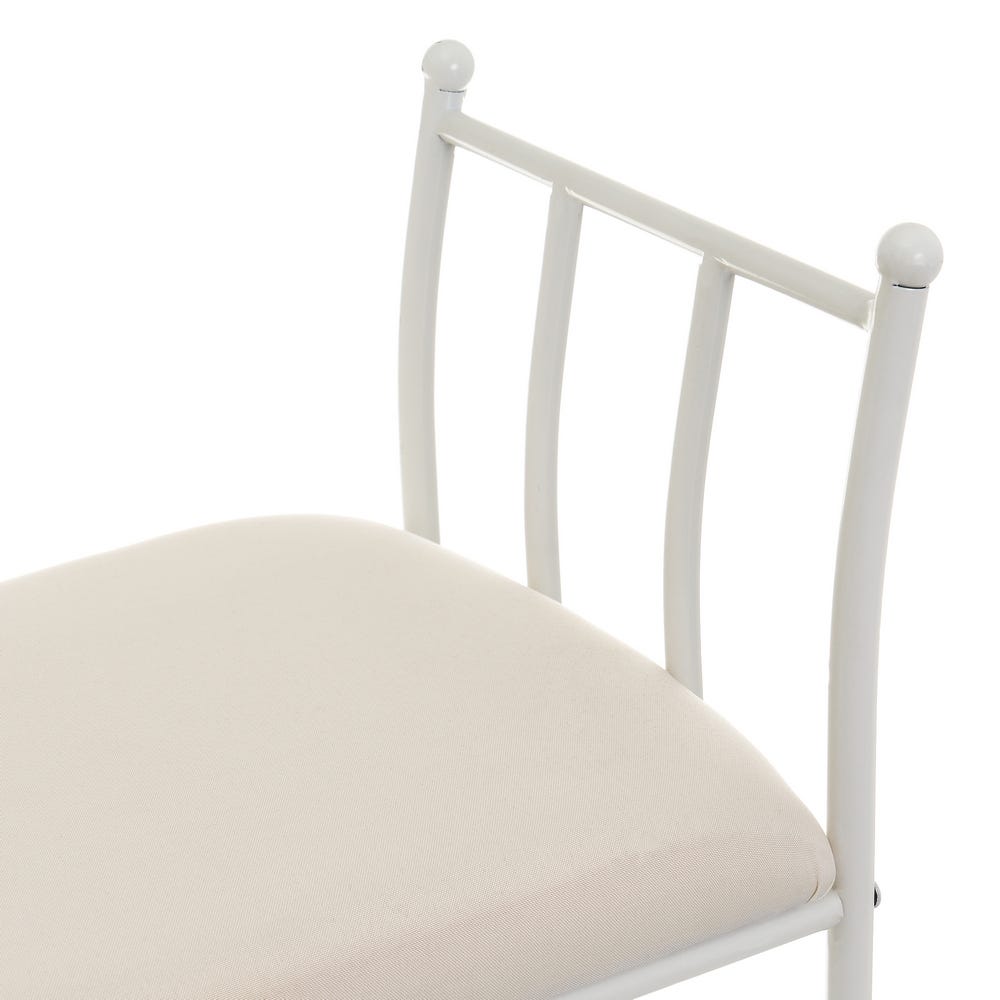 lolahome Banqueta pie de cama metálica blanca Devoluciones gratuitas