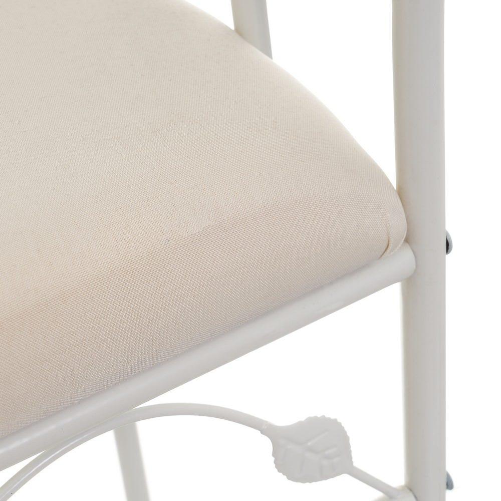 lolahome Banqueta pie de cama metálica blanca Devoluciones gratuitas