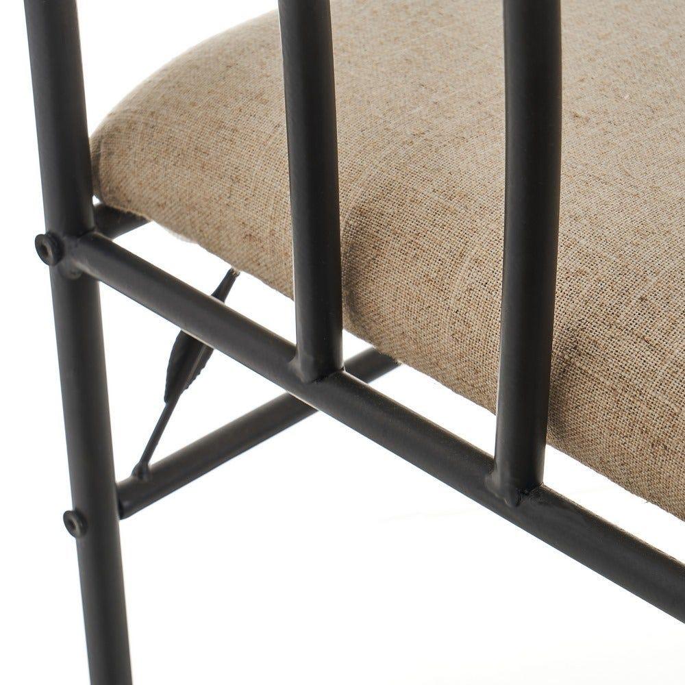 lolahome Banqueta pie de cama metálica negra 2025