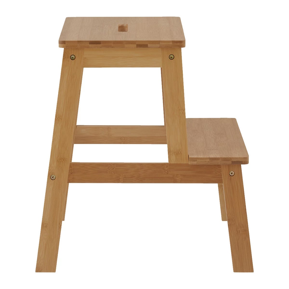 lolahome Taburete escalera de 2 peldaños de bambú natural de 47 cm En línea