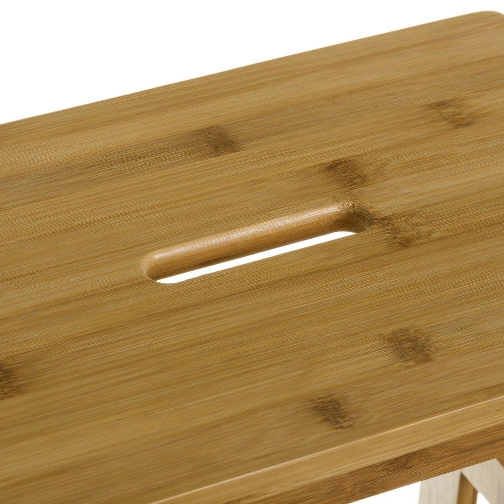 lolahome Taburete escalera de 2 peldaños de bambú natural de 47 cm En línea