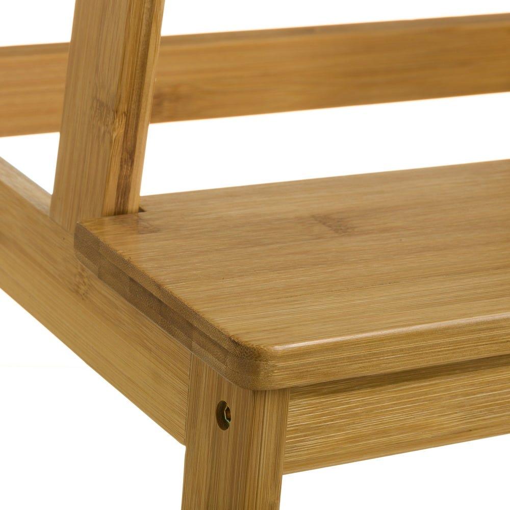 lolahome Taburete escalera de 2 peldaños de bambú natural de 47 cm En línea