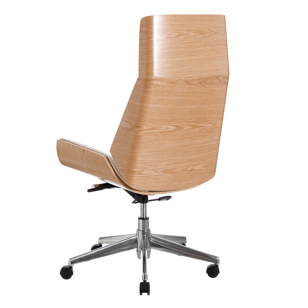 lolahome Sillón escritorio con ruedas blanco de polipiel ergonómico Outlet online