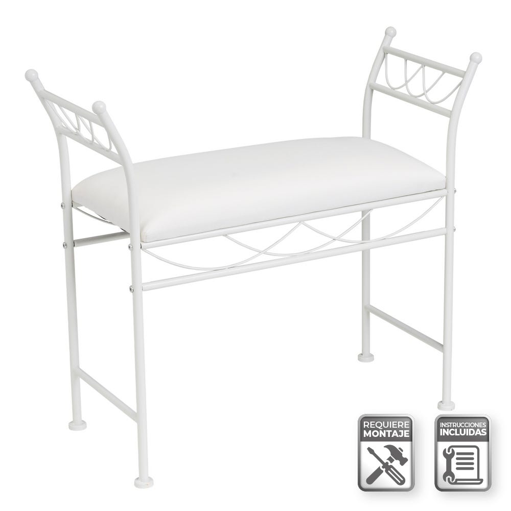 lolahome Banqueta pie de cama negra de 74 cm Oferta especial