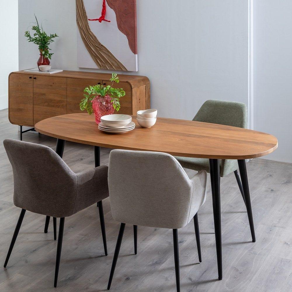 lolahome Mesa de comedor ovalada Mahón