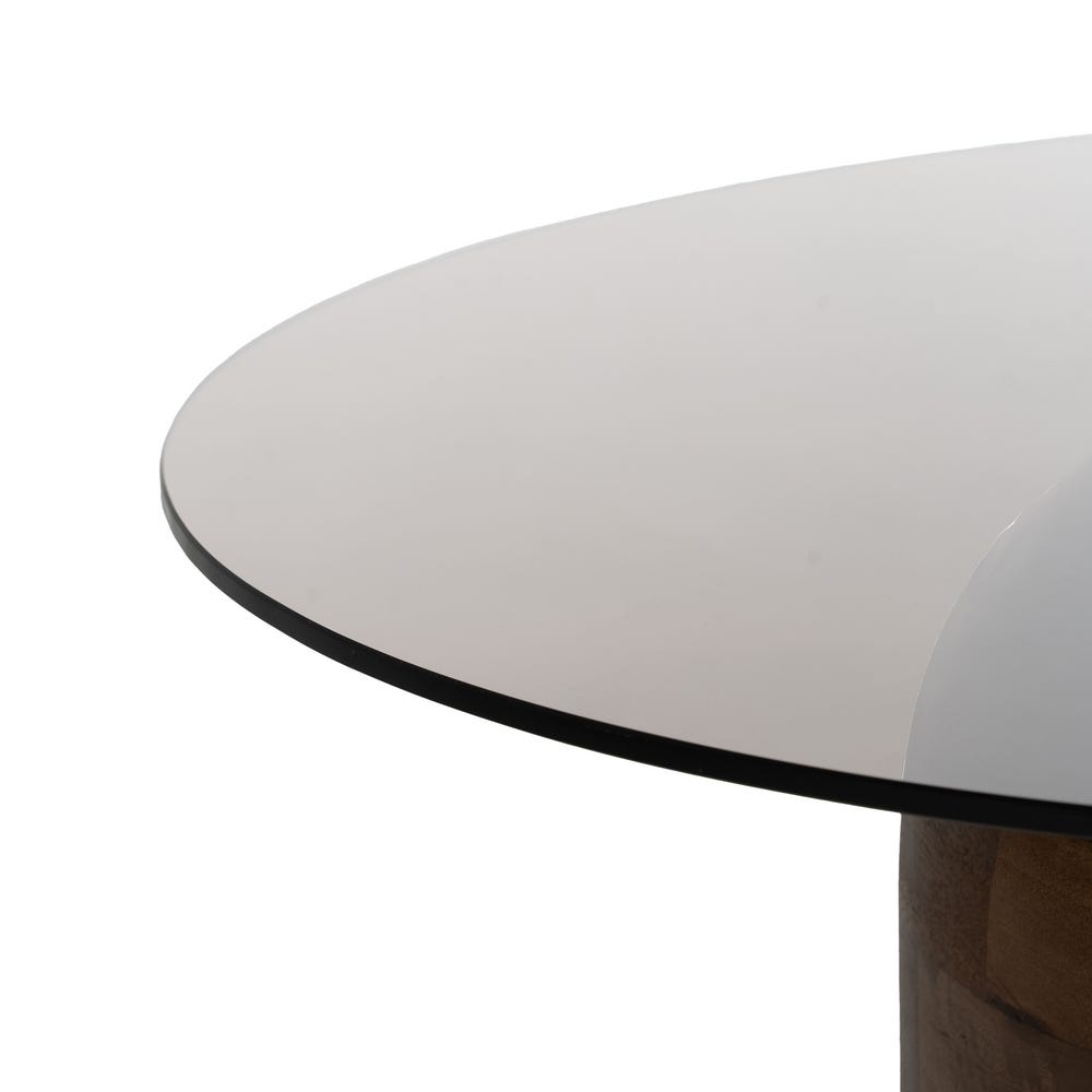 lolahome Mesa de centro redonda Rebajas top