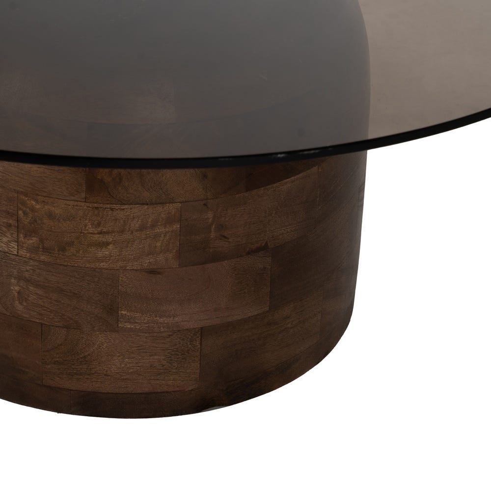 lolahome Mesa de centro redonda Rebajas top