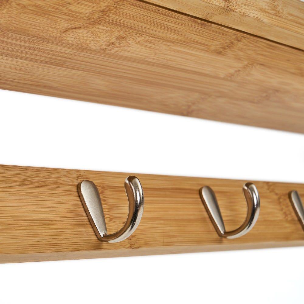 lolahome Perchero de pared con estante de madera En oferta