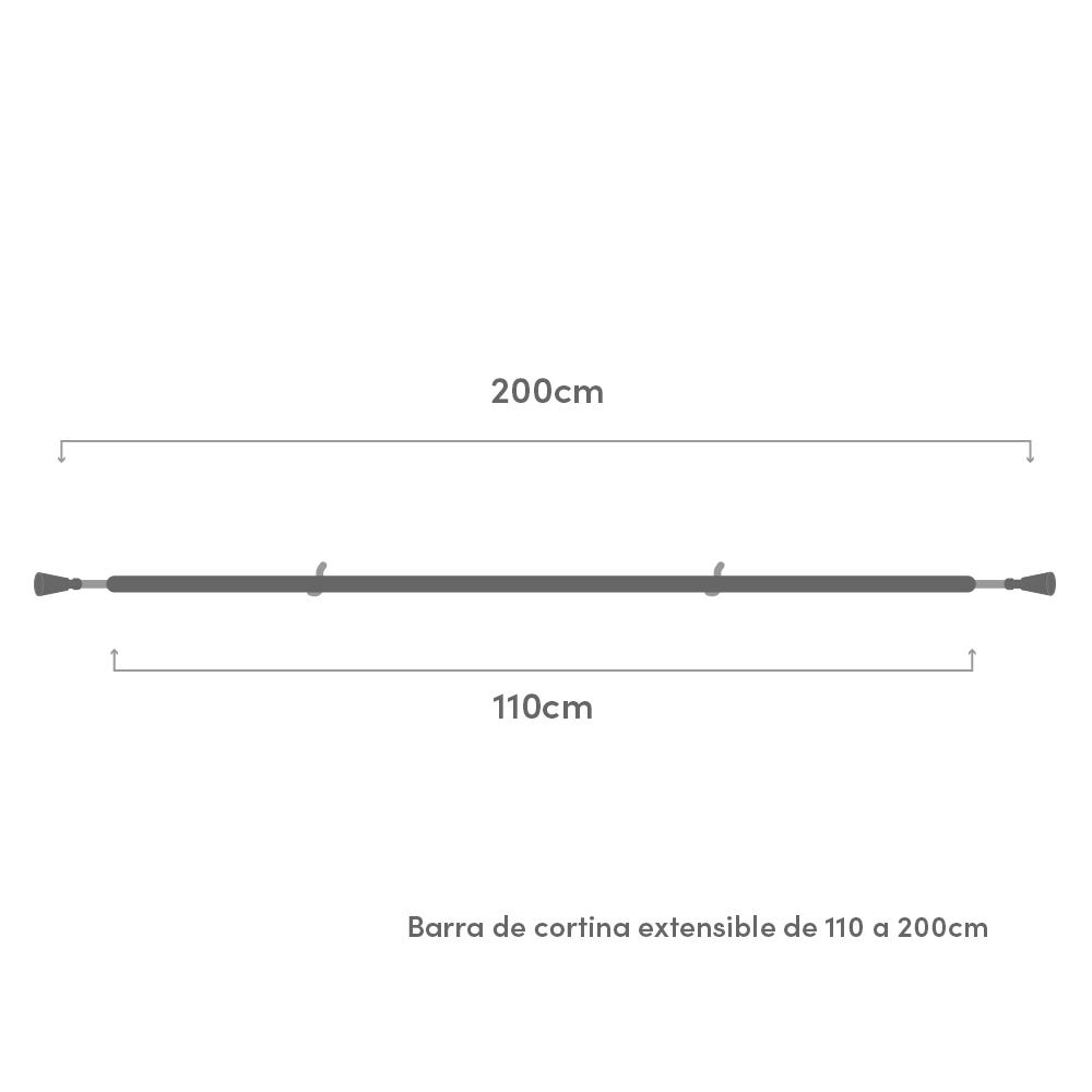 lolahome Barra para cortina de ducha blanca de aluminio de 110 a 200 cm Descuentos del mes