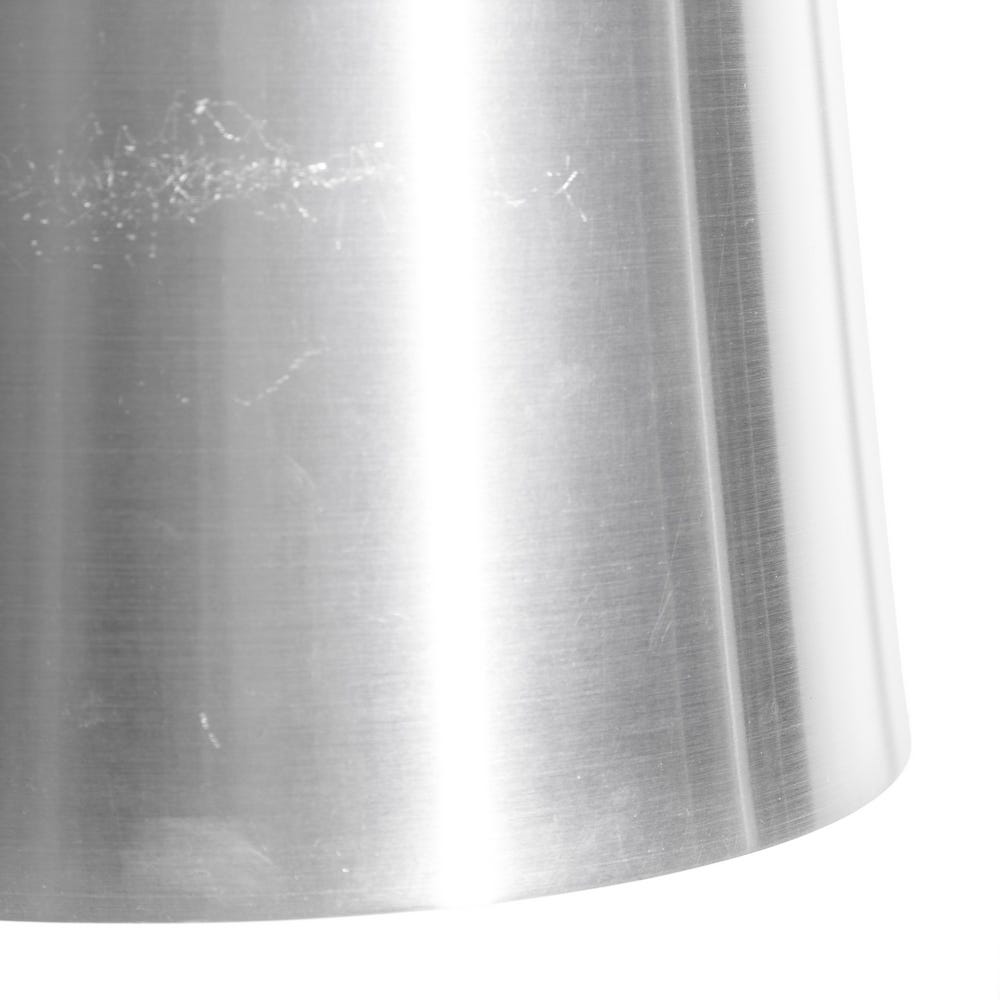 lolahome Lámpara de techo con tulipa cónica de aluminio plateada de 39x29x29 cm