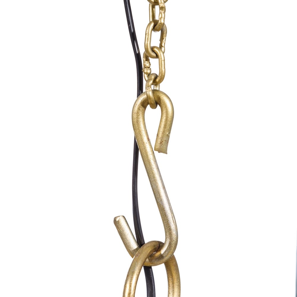 lolahome Lámpara de techo náutica de metal color bronce y cristal de Ø 50x32 cm Precio ultrabajo
