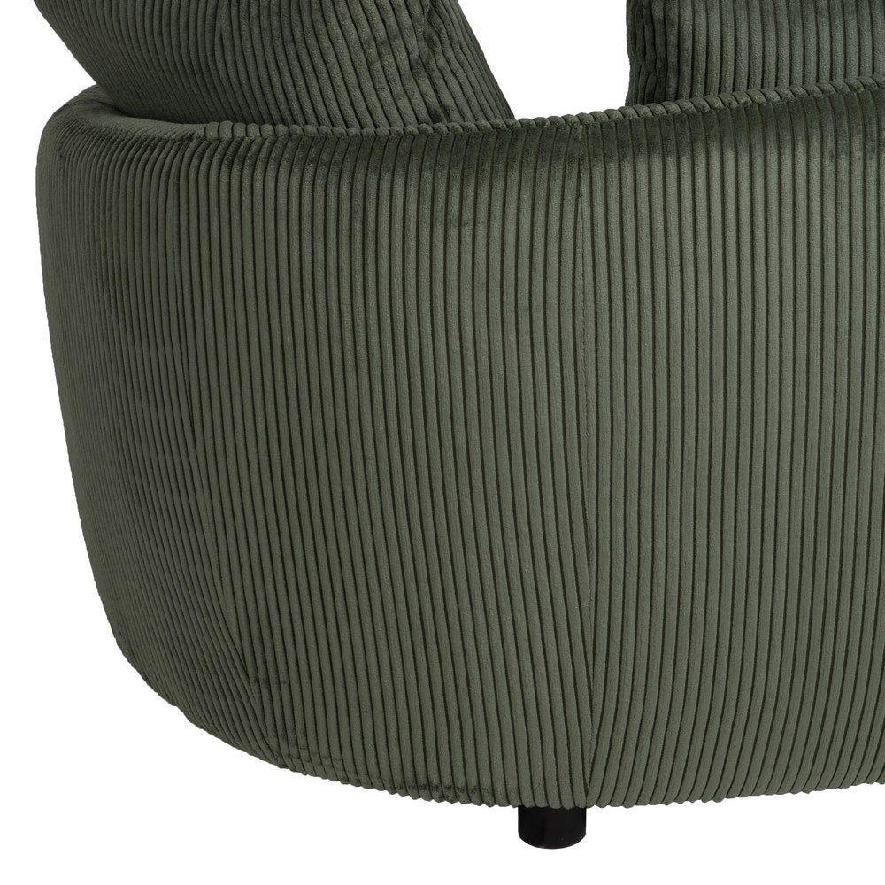 lolahome Sofá de 3 plazas curvo de pana con cojines En oferta