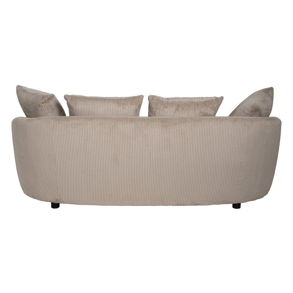 lolahome Sofá de 3 plazas curvo de pana con cojines Gran oferta