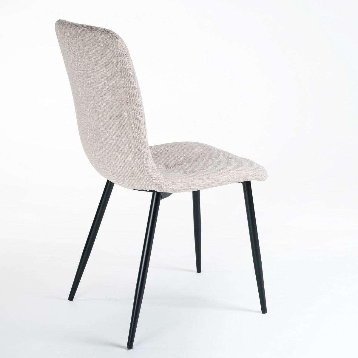 lolahome Silla de comedor Lina rombos tapizada en lino Liquidación