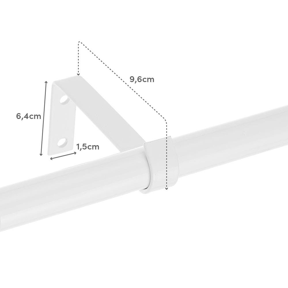 lolahome Barra de cortina 122-211 cm con 2 escuadras y terminales