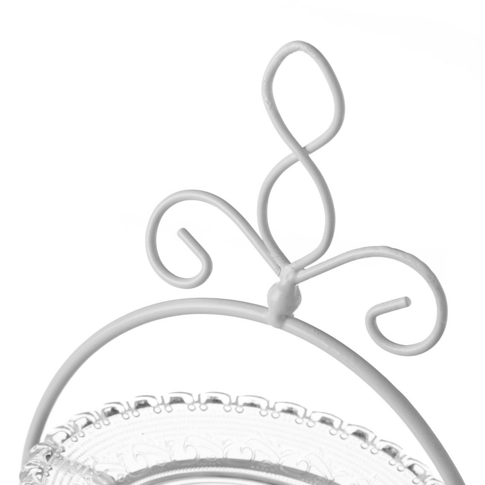 lolahome Frutero pastelero de 3 alturas de cristal transparente y metal de Ø 21x32 cm Solo hoy