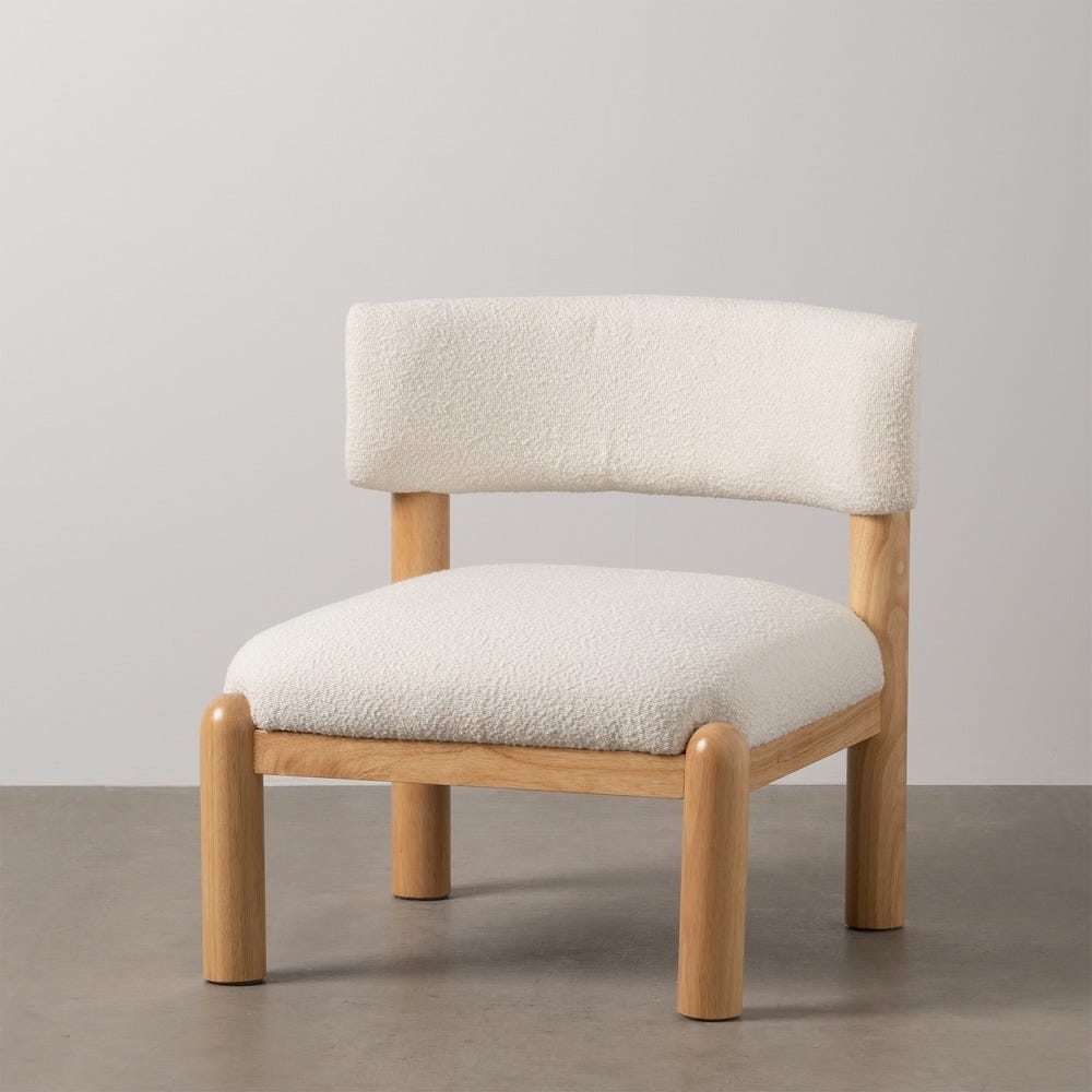 lolahome Sillón relaxblanco y natural