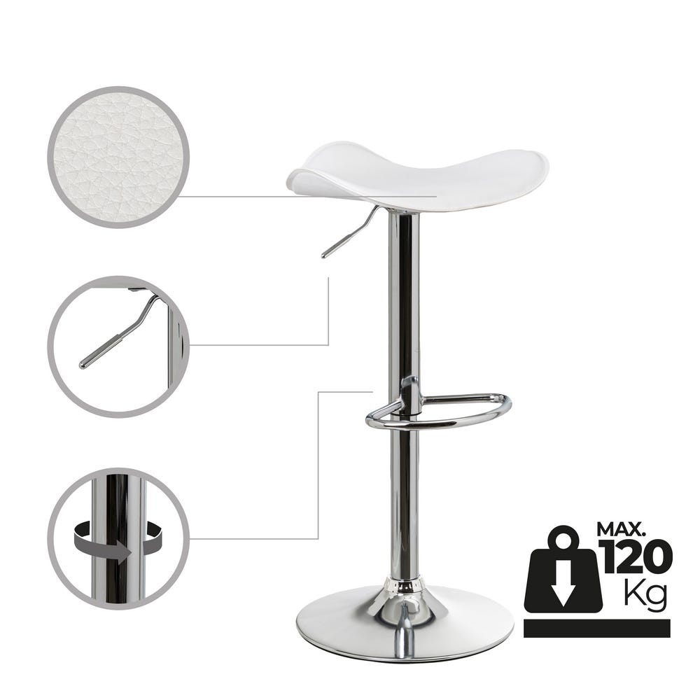 lolahome Taburete giratorio ajustable de 73 a 83 cm Precios de Black Friday