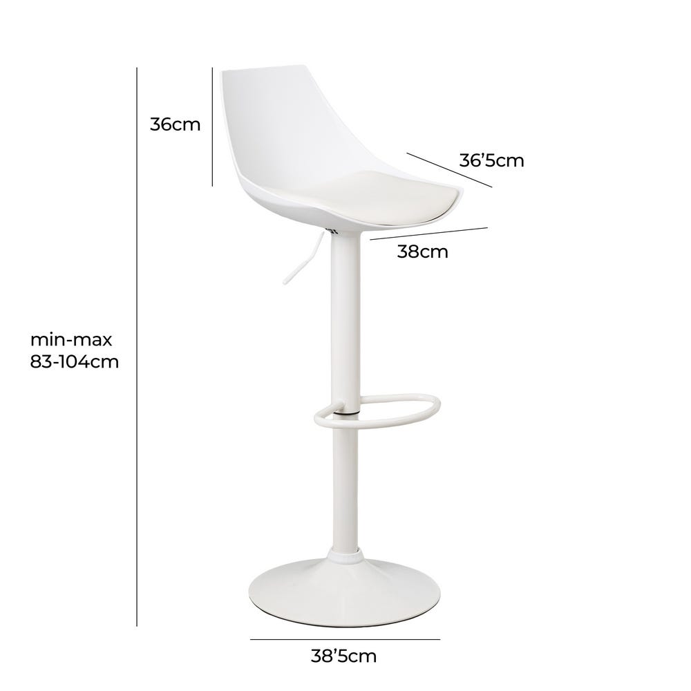 lolahome Taburete giratorio ajustable de 83 a 104 cm Libre de impuestos