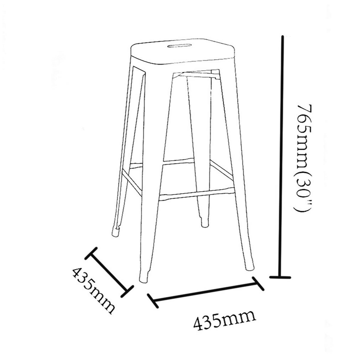 lolahome Taburete industrial de metal de 61 cm Última moda