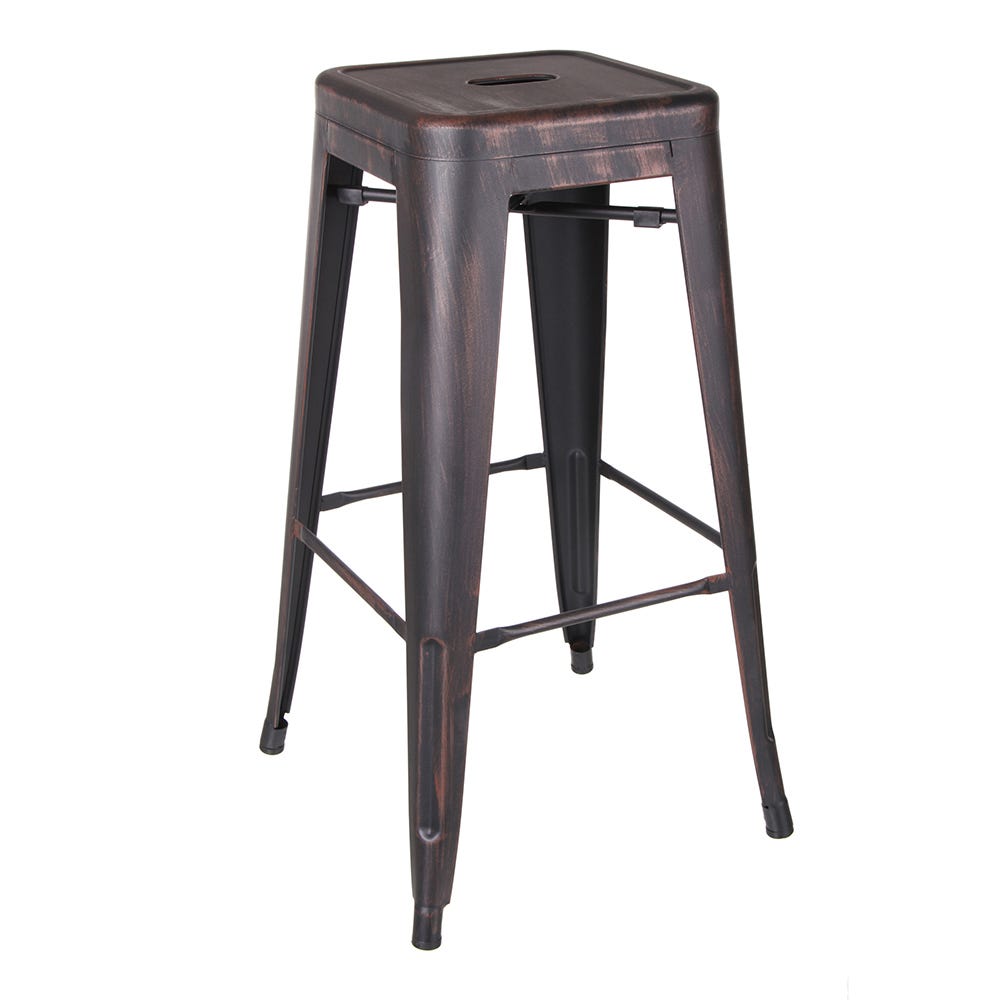 lolahome Taburete industrial de metal de 76 cm