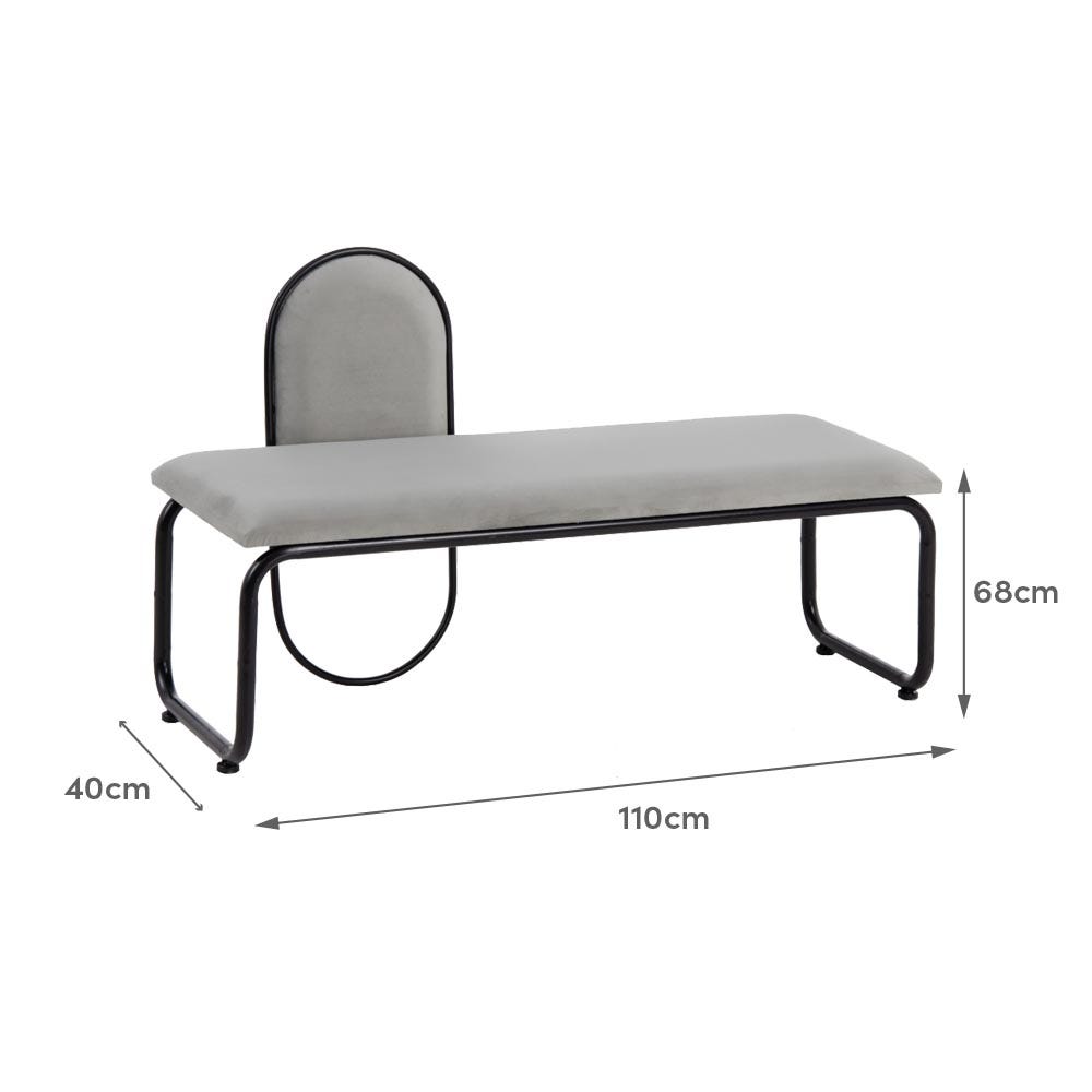 lolahome Banqueta de terciopelo con respaldo de 110 cm Ofertas de temporada