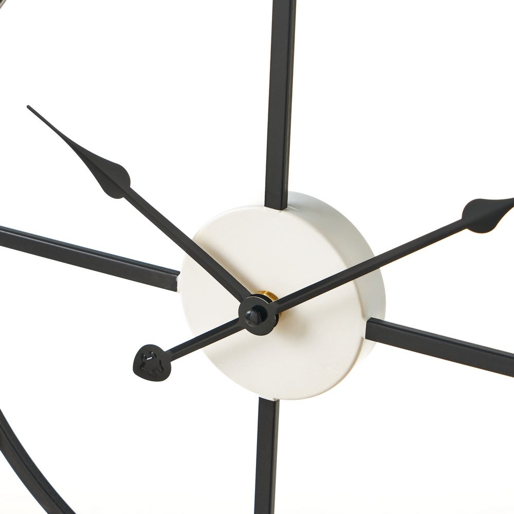 lolahome Reloj tallado de metal negro de Ø 60 cm Devoluciones gratuitas