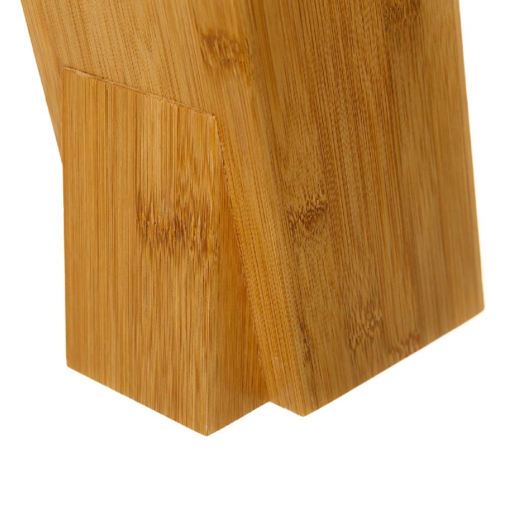 lolahome Soporte cuchillos marrón bambú de 10x13x26 cm Rebajas de fábrica
