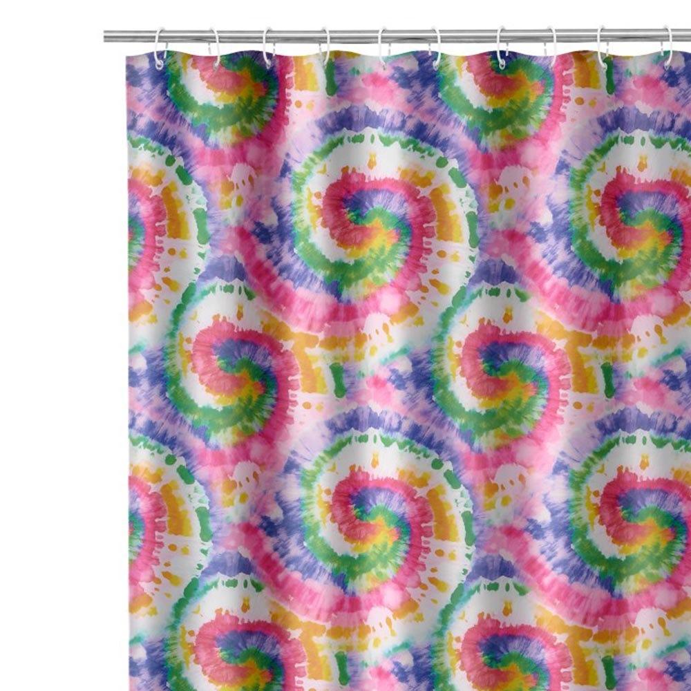 lolahome Cortina de baño de espiral multicolor de tela de 180x200 cm Tienda