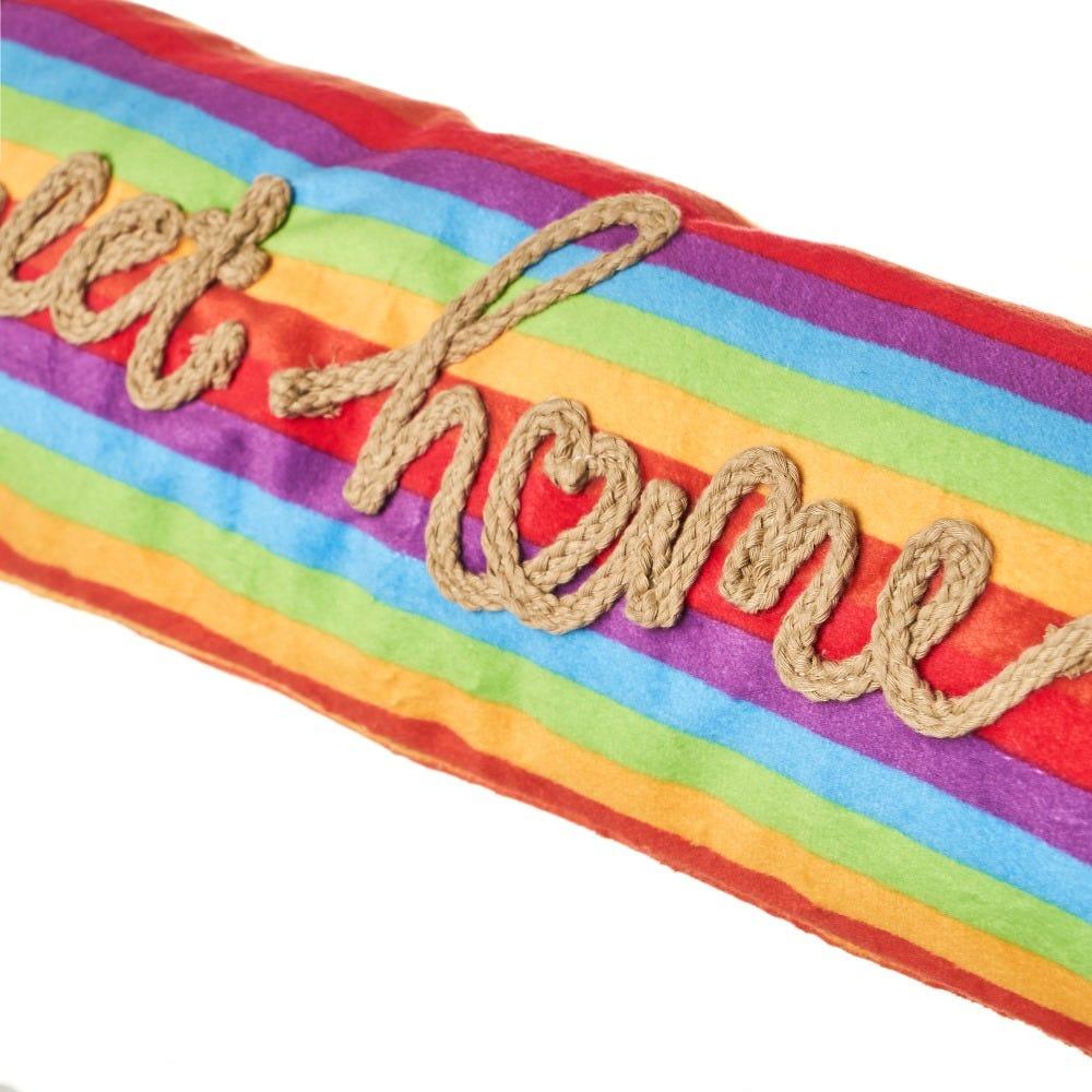 lolahome Tope de puerta protege viento de tela y gravilla multicolor de 80x14x8 cm Oferta especial