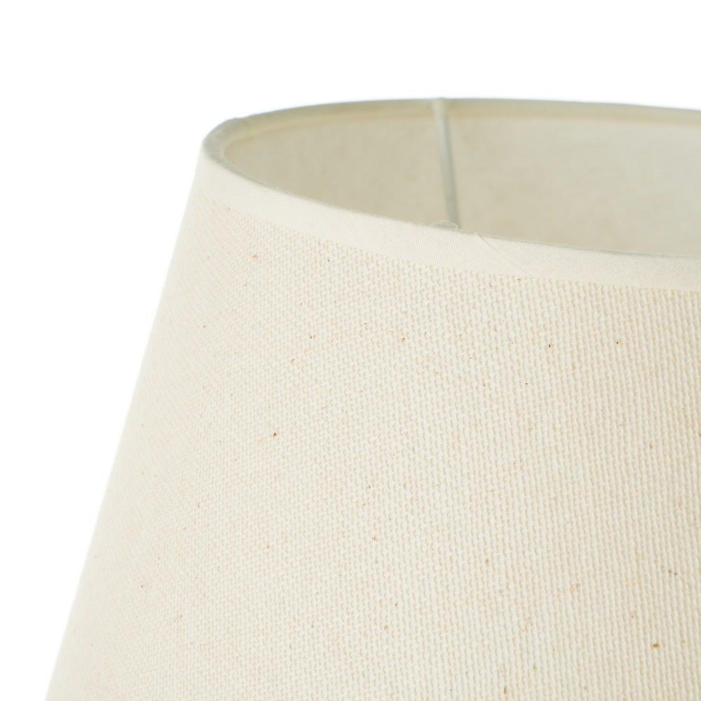 lolahome Lámpara de mesa con grabado de hojas de cerámica beige de Ø 30x46 cm ÚLTIMAS EDICIONES