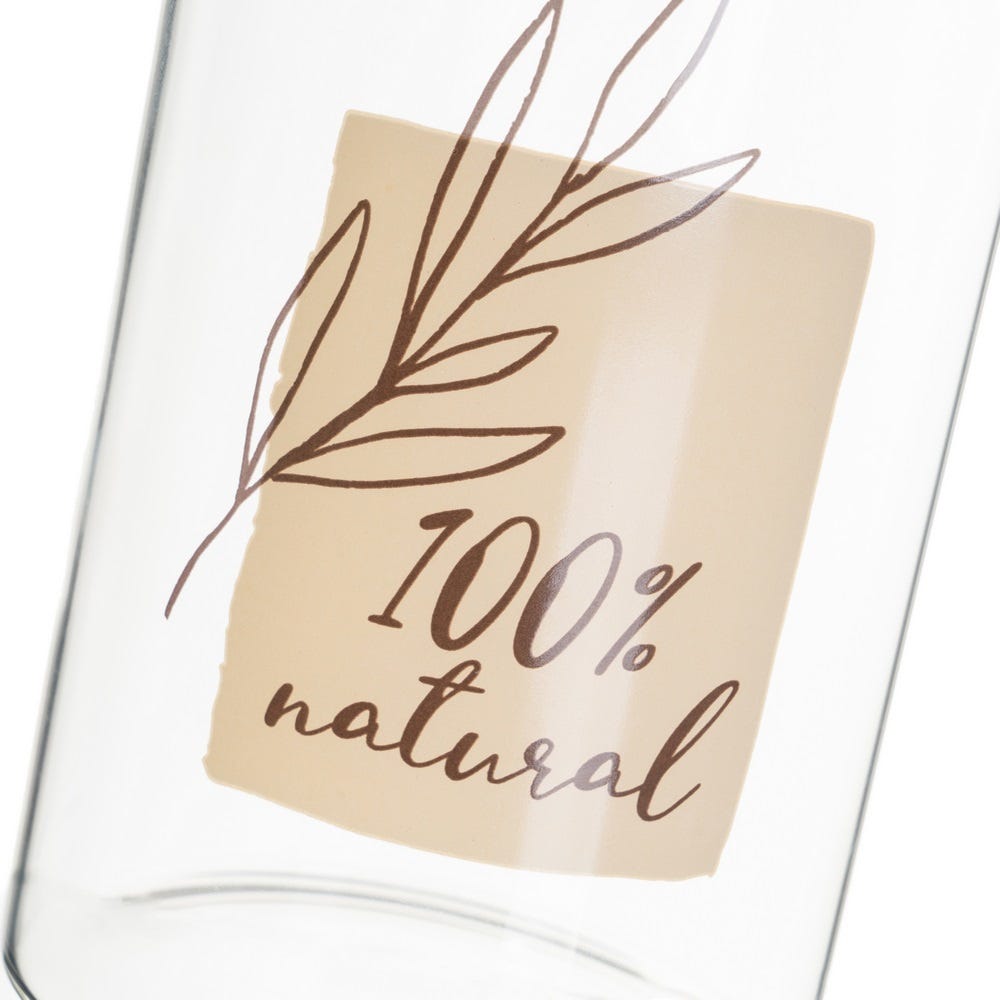 lolahome Juego de 3 botes de cristal borosilicato con tapa de bambú Eco marrones de 1000 ml Últimos 2 días