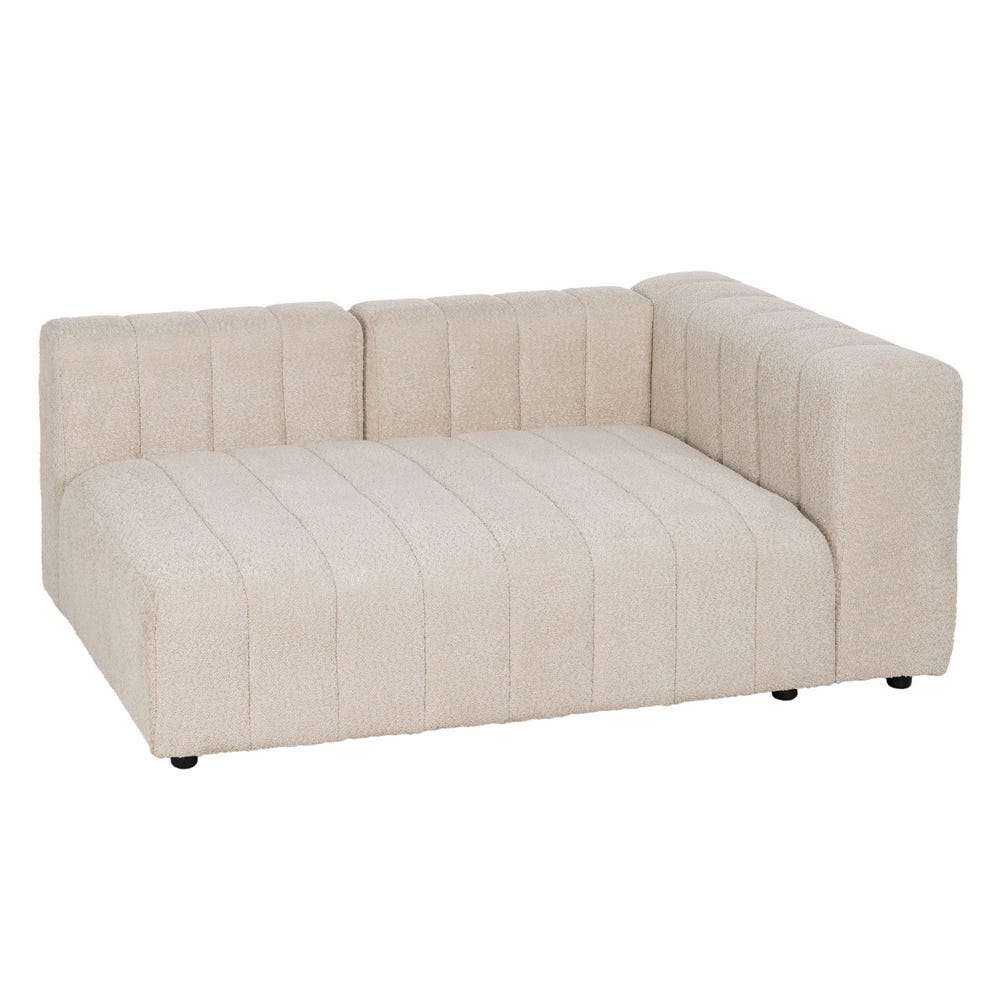 lolahome Sofá 2 plazas modular esquina beige de tela de borreguito de 150 cm Precio de fábrica