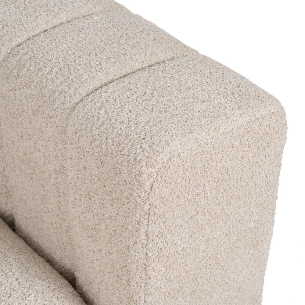 lolahome Sofá 2 plazas modular esquina beige de tela de borreguito de 150 cm Precio de fábrica